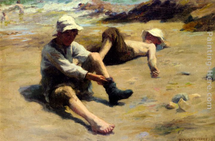 After The Swim painting - Harold Harvey After The Swim art painting